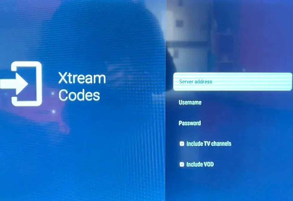 tivimate xtream codes login fields