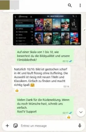 German review rates 10 out of 10 for sharp 4K and huge selection, RoxTV IPTV in Canada.